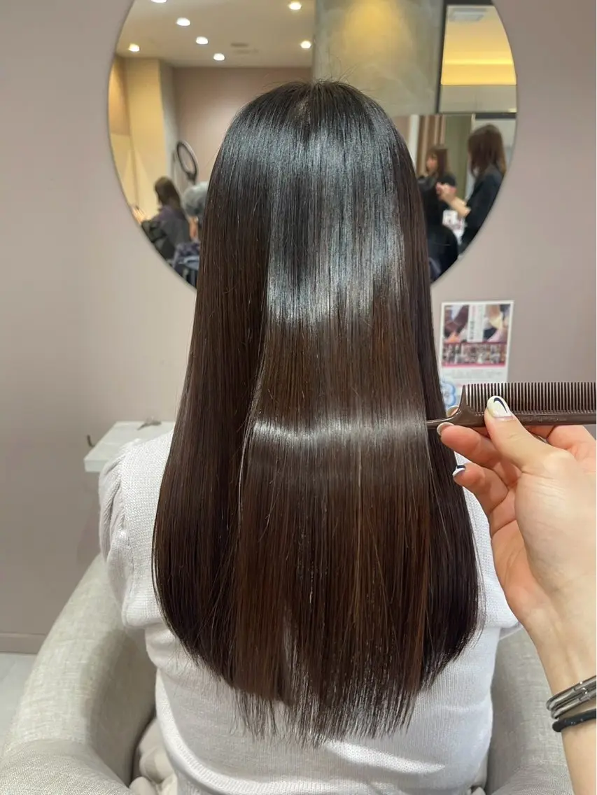ロング カット 縮毛矯正 トリートメント 🌼縮毛矯正🌼 中野有騎🦕のヘアスタイル