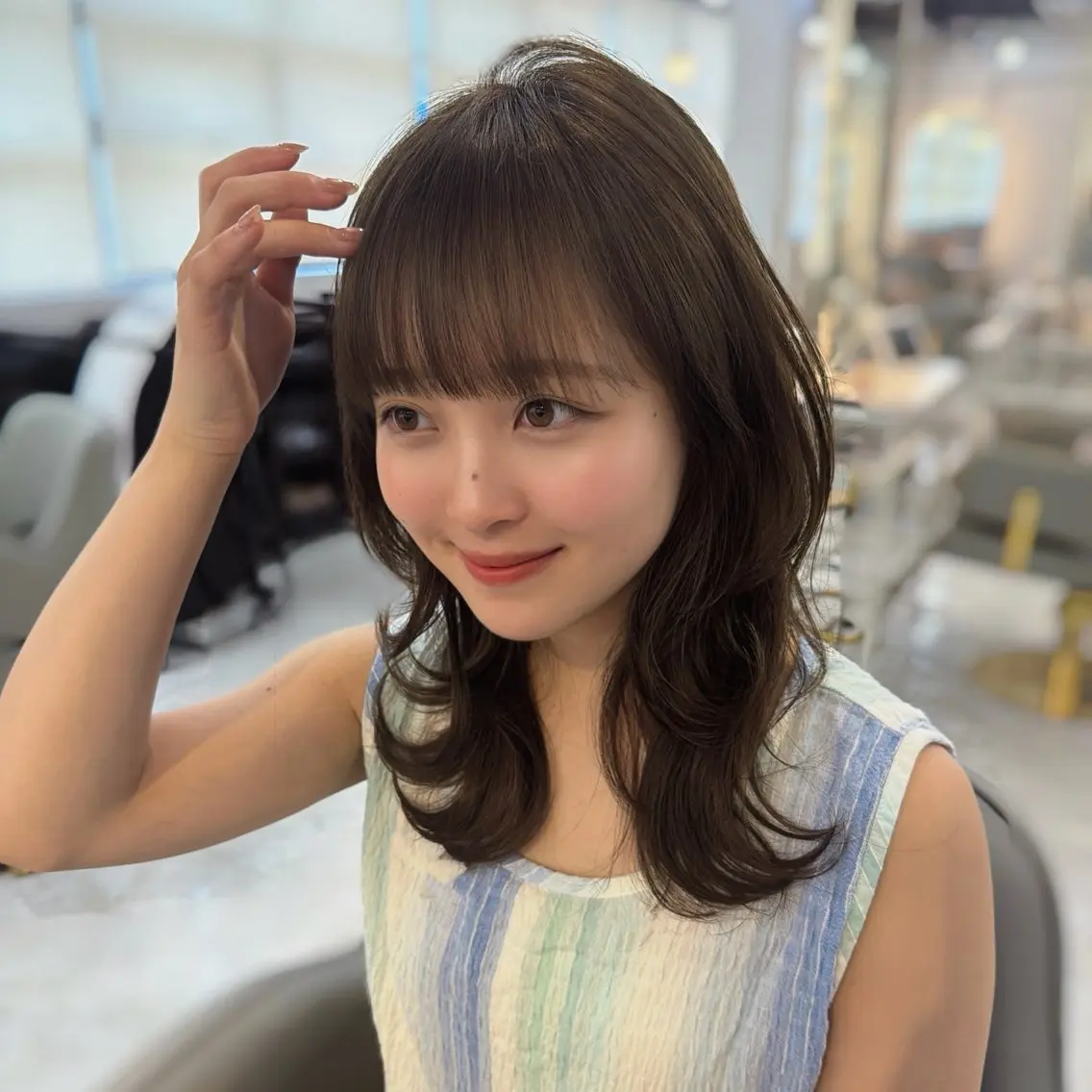 セミロング カット ヘッドスパ 中屋 光貴のヘアスタイル