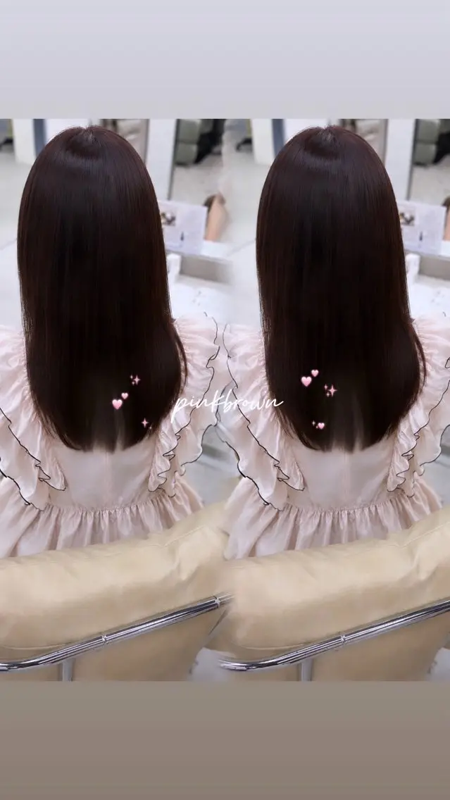 カラー ブラウンカラー ピンクカラー ヘアカラー トリートメント COCO_kaho カラー/髪質改善のヘアスタイル