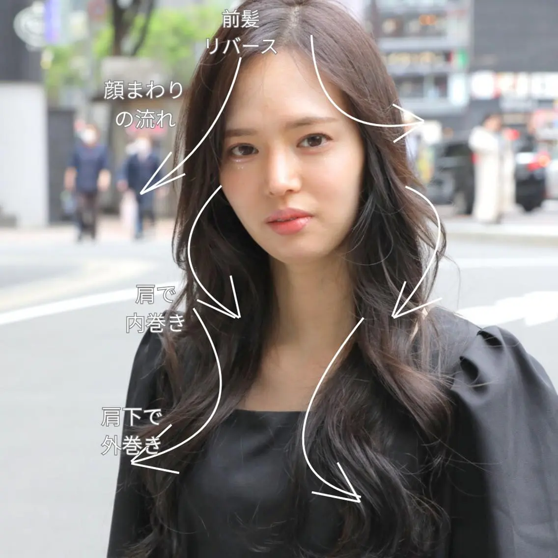 ロング ロングレイヤー くびれヘア 韓国風ヘア レイヤーカット ロング カット 柳田 怜那/銀座 Endearingのヘアスタイル