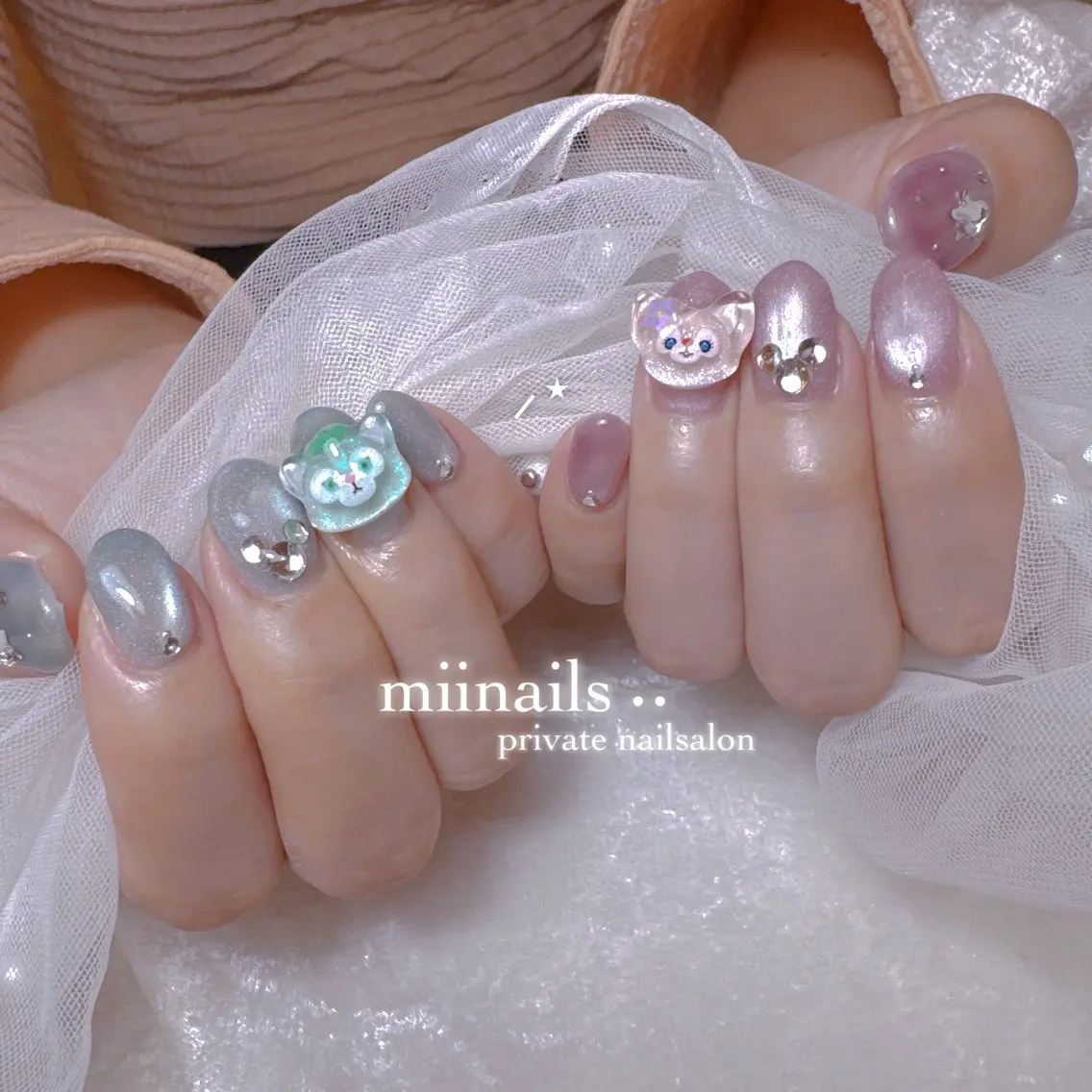 ネイル 韓国ネイル ワンホンネイル ハンドネイル nailsalon miinailsのネイルデザイン