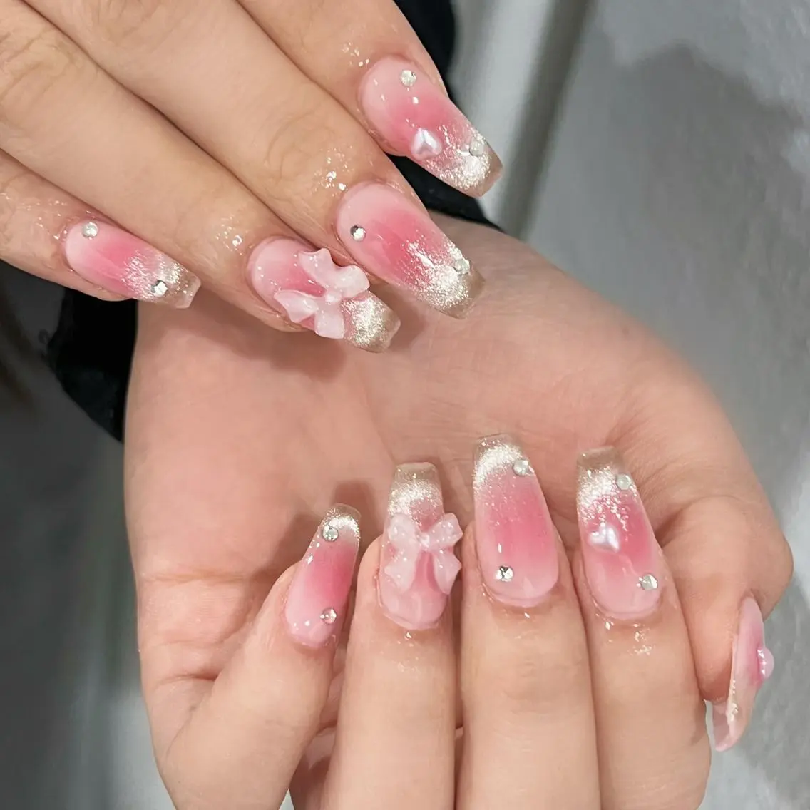 🎀自爪🎀大人気ワンホンチークマグネットネイル オフなしの写真