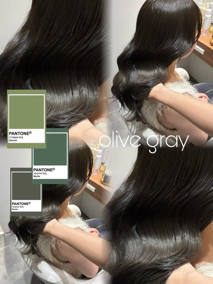 カラー 透明感カラー オリーブグレー ココナ/ 透明感カラー🪽のヘアスタイル