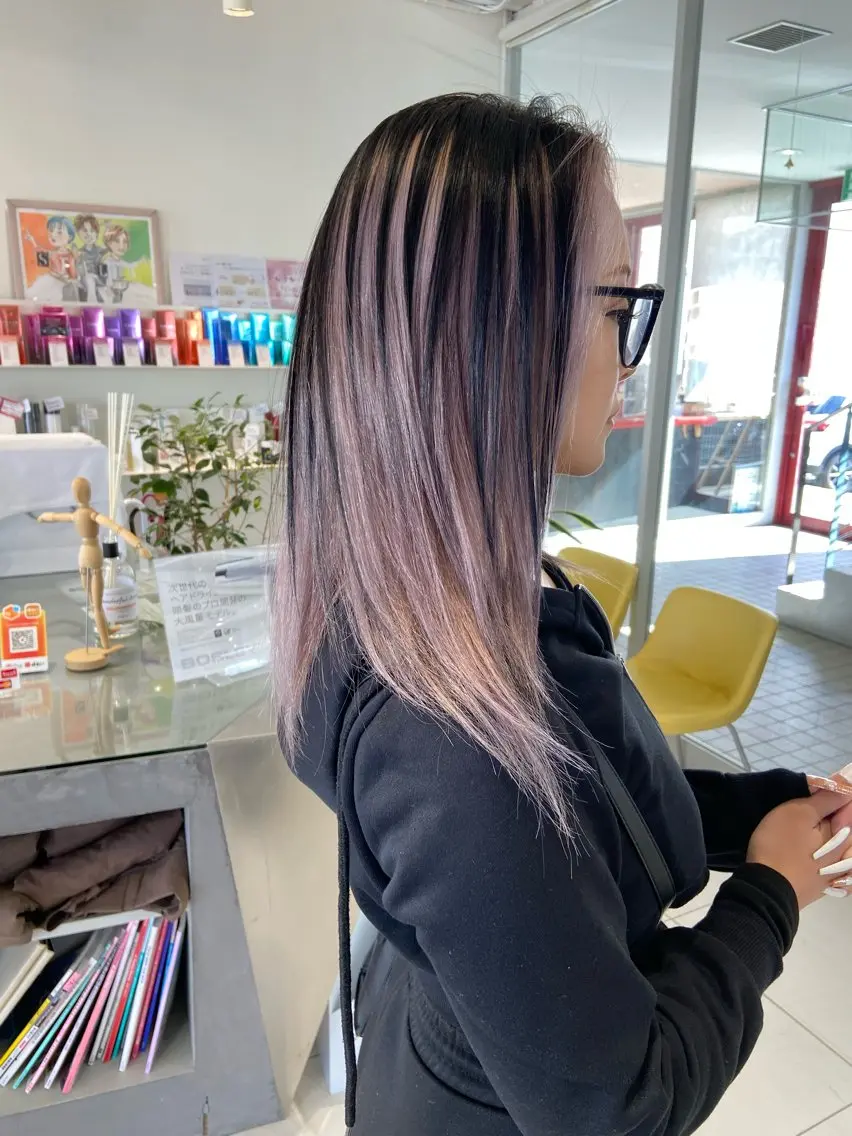 セミロング カラー ヘアカラー 浅野 匠のヘアスタイル