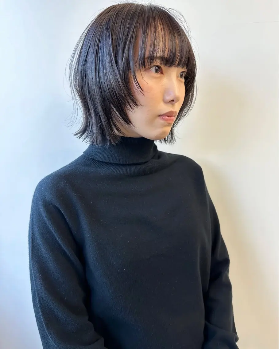 ショート カラー ボブ ウルフカット カット ヘアカラー 似合わせカット ケアパーマ喜来雅由のヘアスタイル