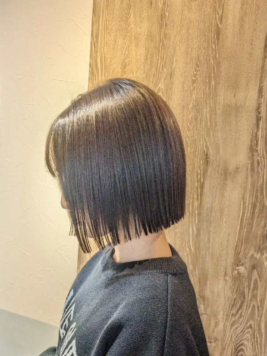【ブリーチ毛、ダメージ毛の方の縮毛矯正】美髪酸性ストレート＋カット＋トリートメント　柔らか地毛風になりたい方もこちら☝️の写真