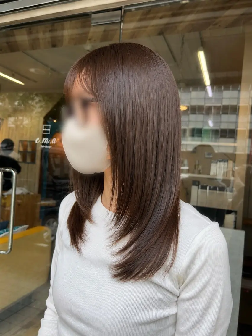 セミロング レイヤーカット カット ヘアカラー IMARI /のヘアスタイル