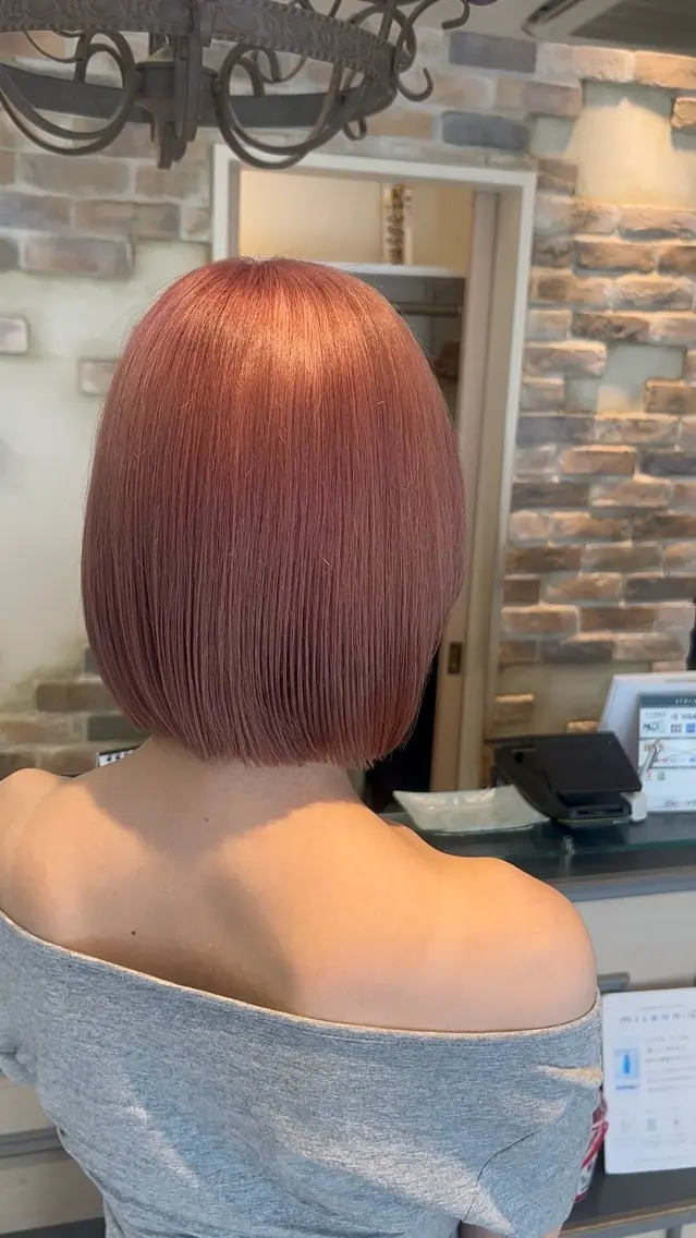カラー ベージュカラー ピンクカラー ピンクベージュ ヘアカラー トリートメント みか ✩⡱のヘアスタイル