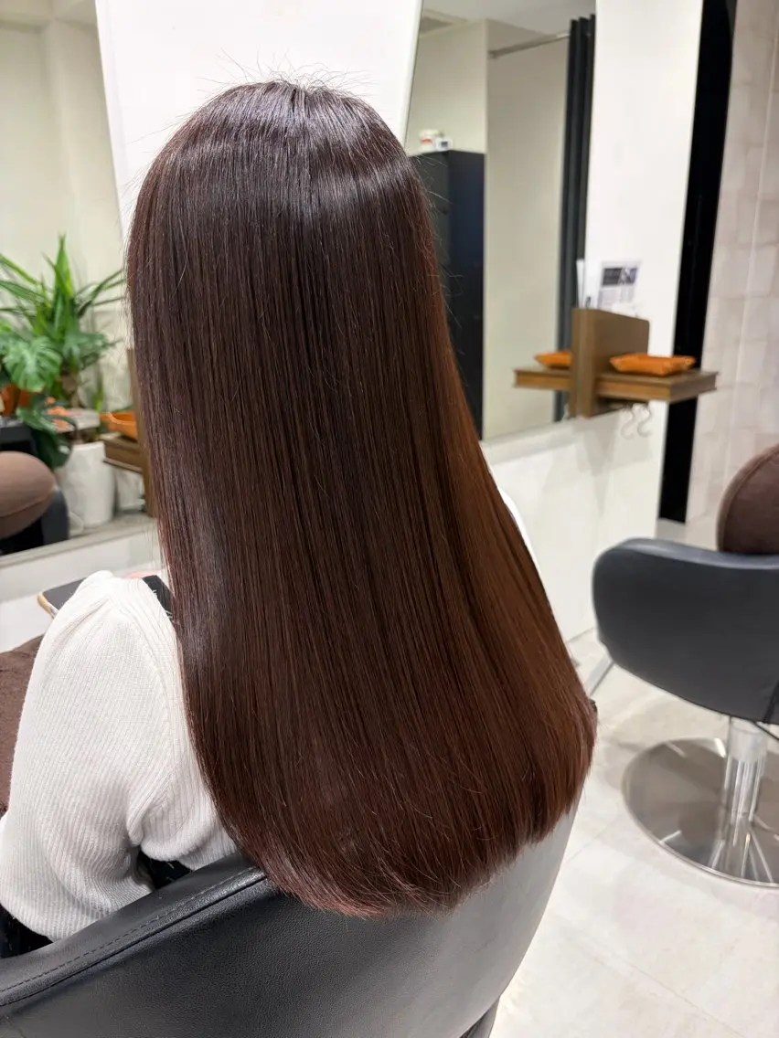 ロング 髪質改善 縮毛矯正 トリートメント カット ヘアカラー 縮毛矯正 トリートメント 銀座/髪質改善/ 艶カラー/岸田佳祐のヘアスタイル
