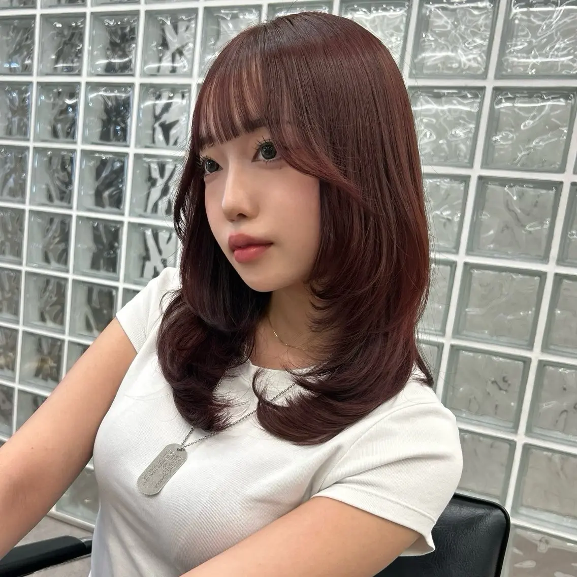 セミロング 🖤艶カラー/ rino🖤のヘアスタイル