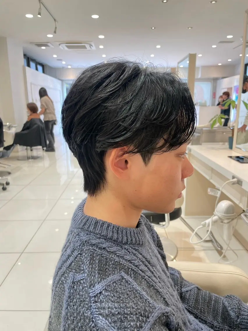 ショート パーマ メンズ カット パーマ 樋笠 知佳のヘアスタイル