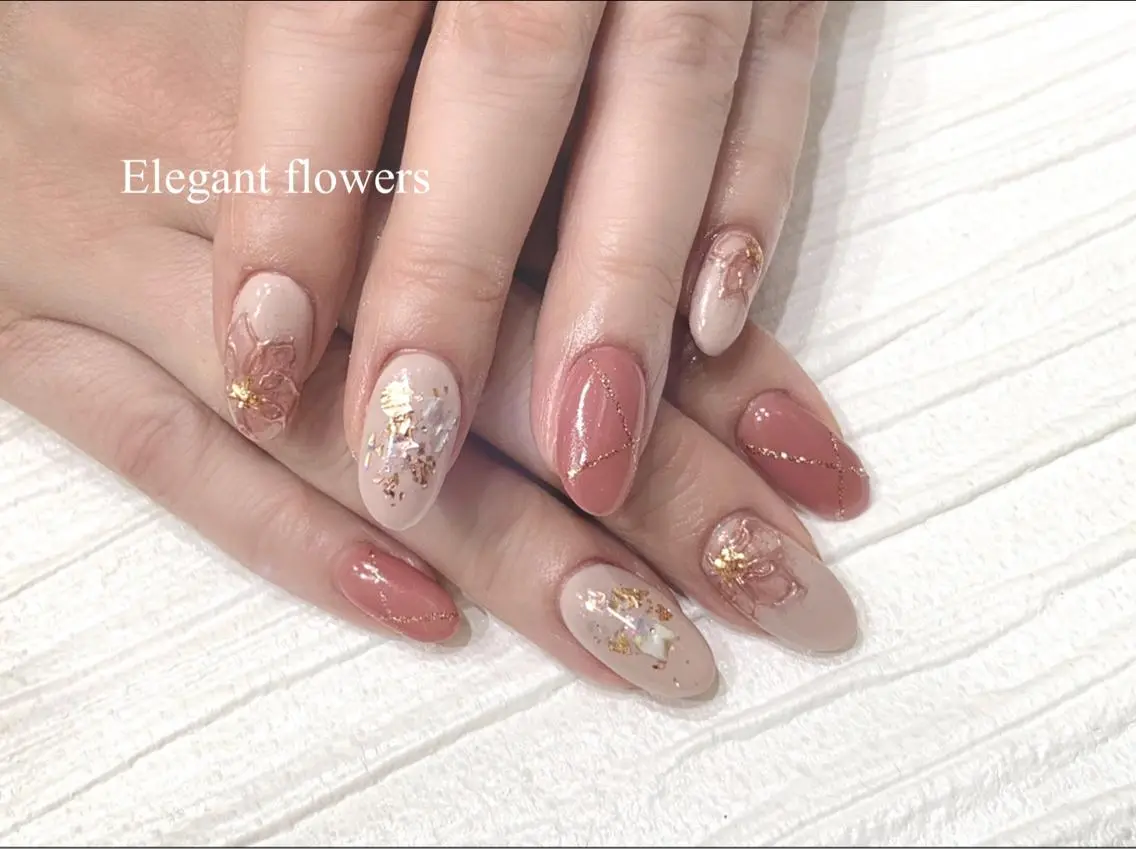 セミロング m kaori𓃟のネイルデザイン