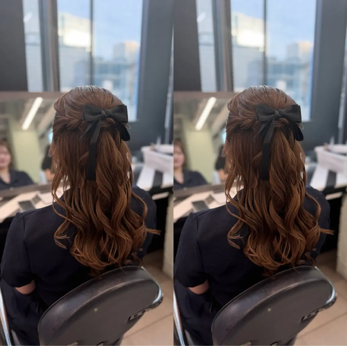 セミロング ヘアアレンジ ヘアセット 梅田茶屋町ヘアセット 🎀RIONA🎀のヘアスタイル