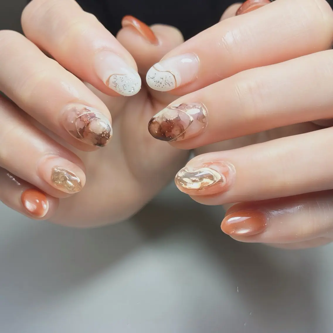 ネイル フットネイル ジェルネイル マグネットネイル ニュアンスネイル オフィスネイル ハンドネイル nail salon anoneのネイルデザイン