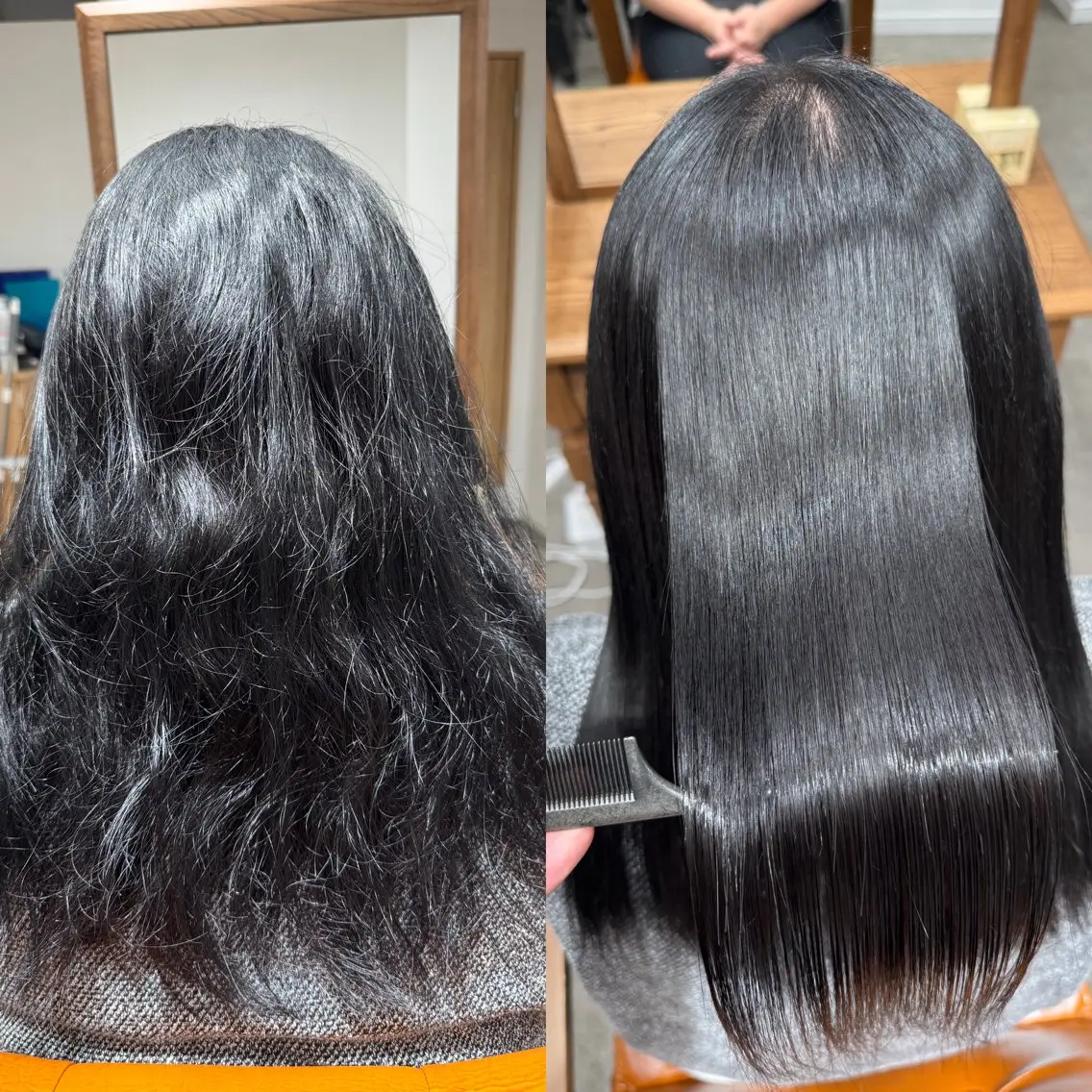 ロング カット 縮毛矯正 トリートメント 髪質改善縮毛✨ 泉谷彪芽のヘアスタイル
