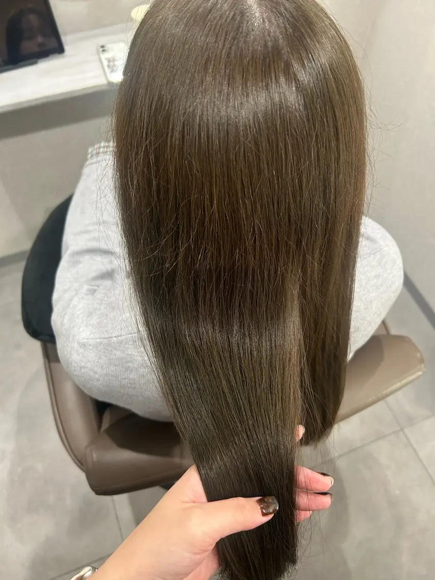 セミロング カラー ベージュカラー オリーブベージュ 🎀髪質改善 カラーyui🎀のヘアスタイル