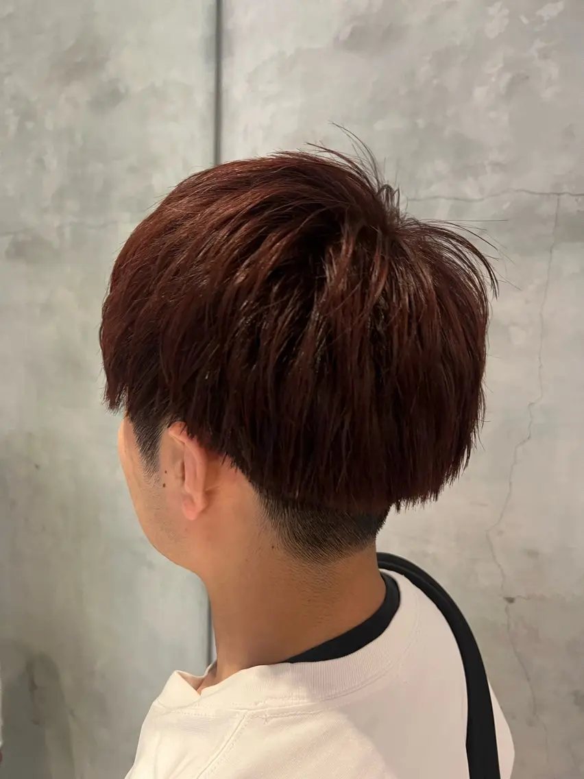 ショート カラー メンズ ブラウンカラー カット ヘアカラー トリートメント 🎀暖色カラー/艶 ヘア/Anzu🎀のヘアスタイル