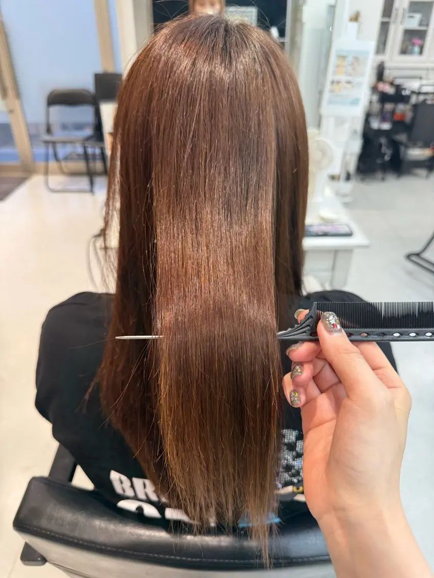 ロング 縮毛矯正 トリートメント 榎本雪来⛄️ メンズカット✂️のヘアスタイル