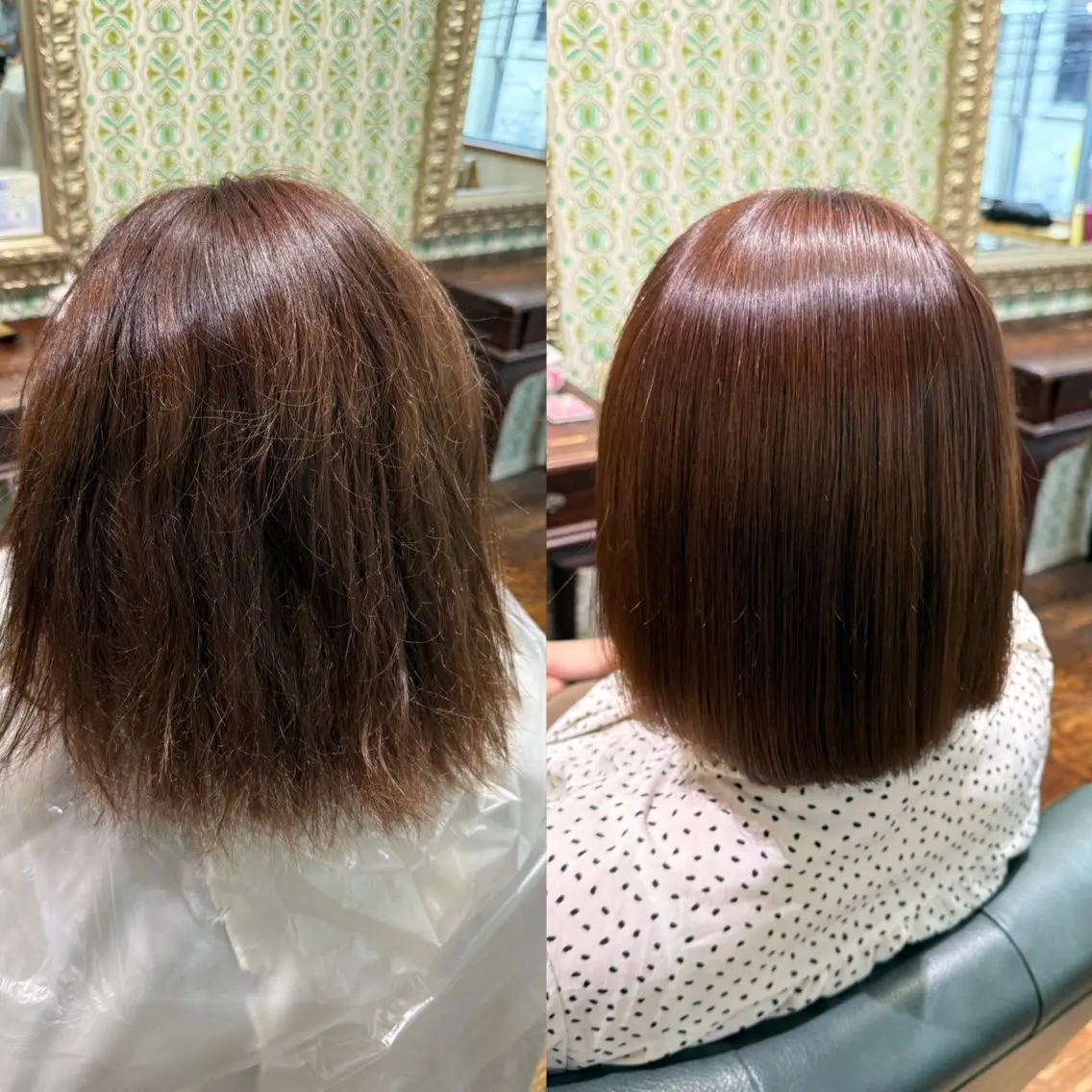 ショート 酸性ストレート 縮毛矯正 海音 心斎橋美容室のヘアスタイル