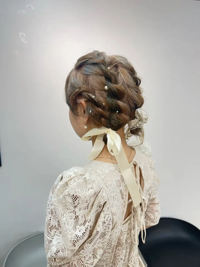 ミディアム ヘアアレンジ ボブ ナチュラル×色気パ ーマ 渋谷/マナミのヘアスタイル