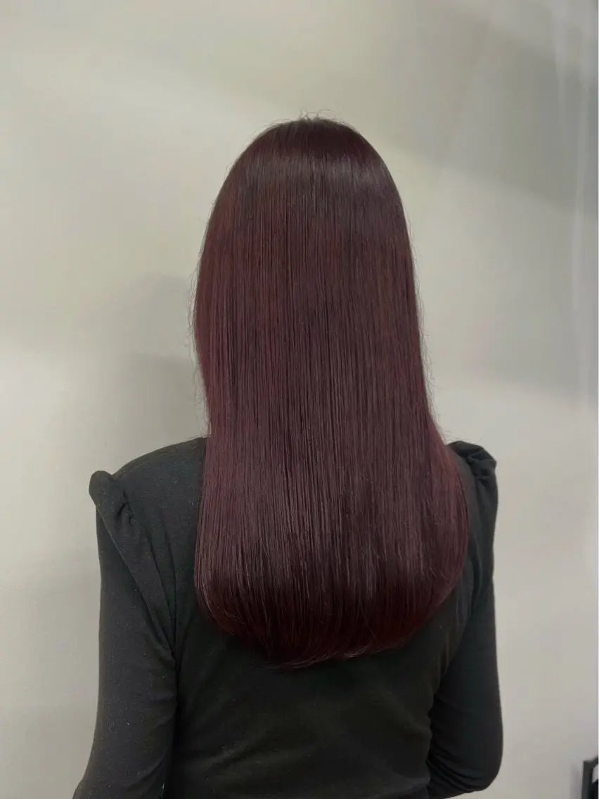 カラー ラベンダーカラー ピンクカラー ピンクラベンダー 福田 梨七のヘアスタイル