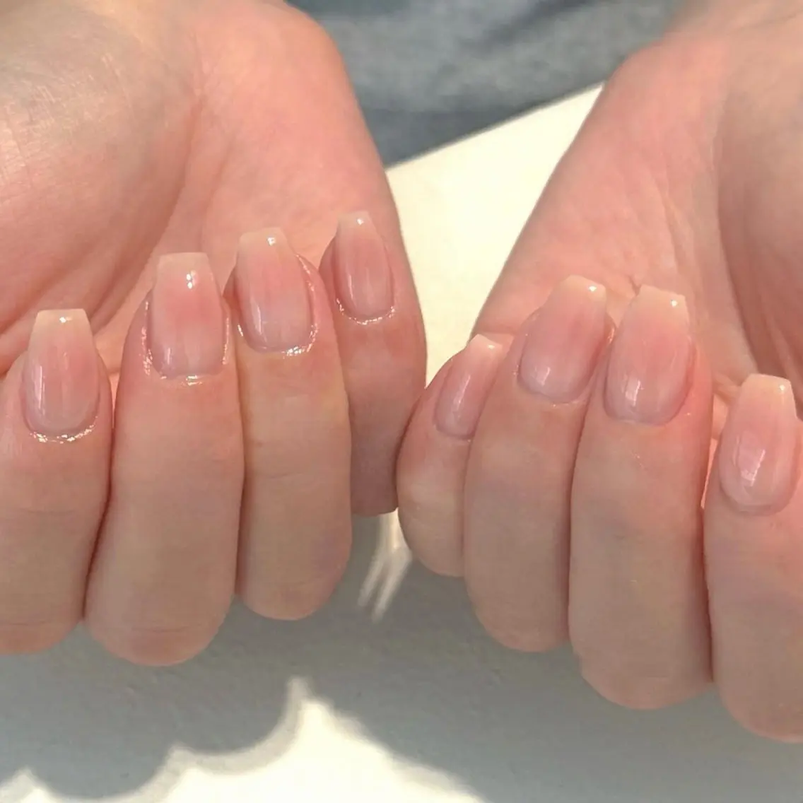 ネイル アートネイル チークネイル 韓国ネイル シンプルネイル ワンホンネイル ハンドネイル ハンドケア Akina Nail 亀戸のネイルデザイン