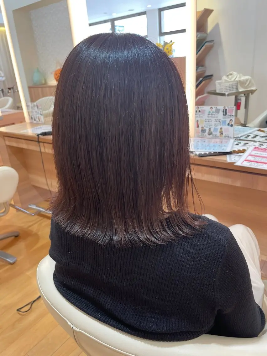 ミディアム カラー カット ヘアカラー 越智 咲穂のヘアスタイル