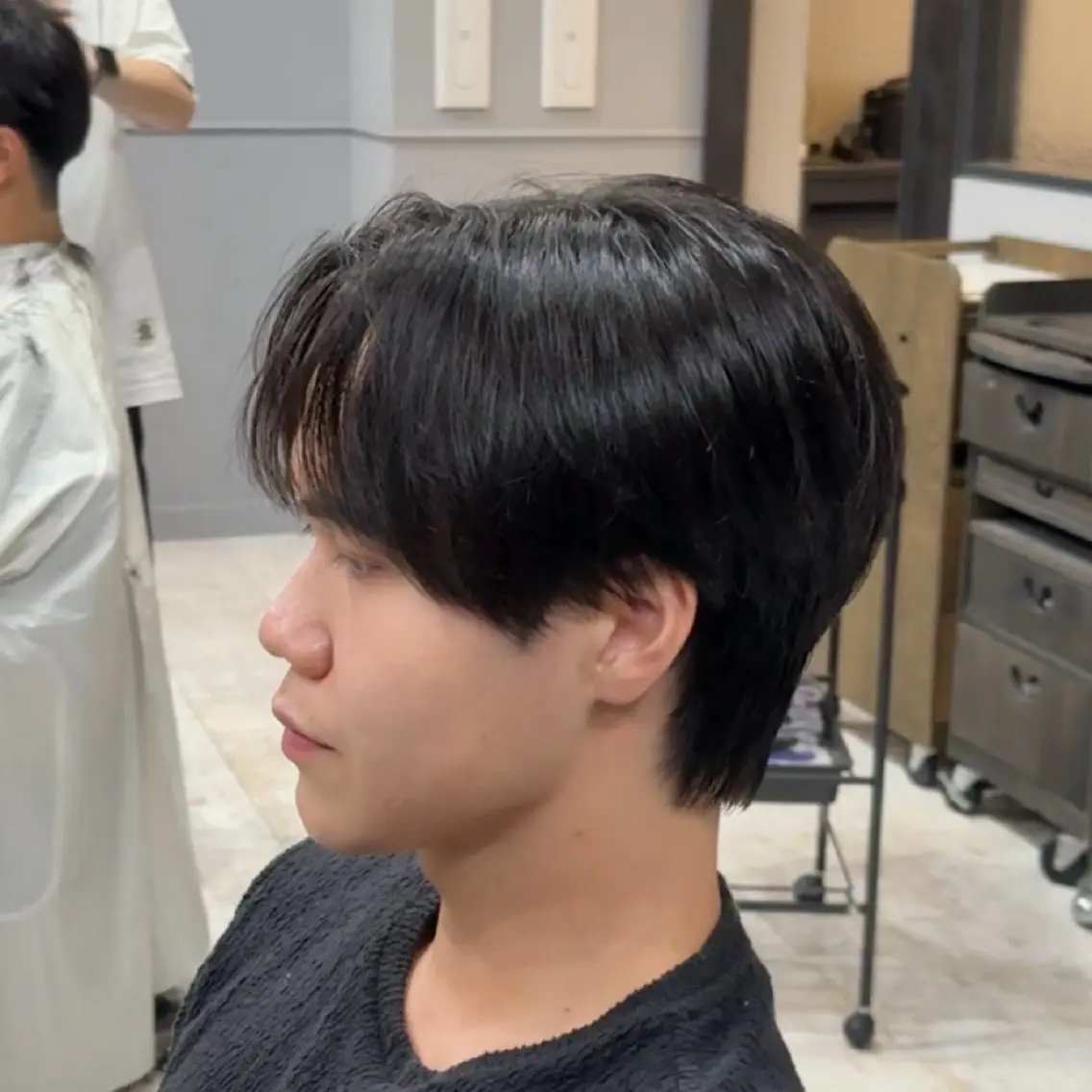 メンズ センターパート ヘアセット メンズ特化/新潟万代 中村ヤマトのヘアスタイル