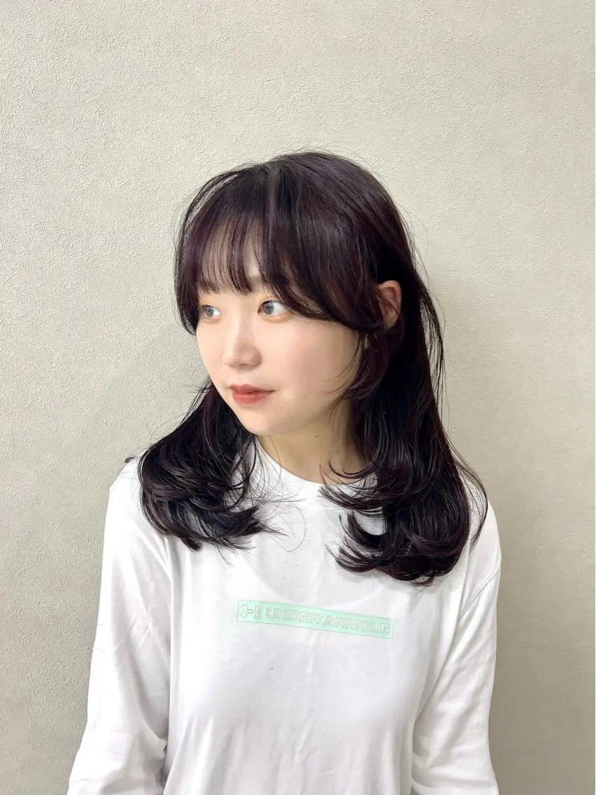 セミロング カラー 松本 凜那のヘアスタイル
