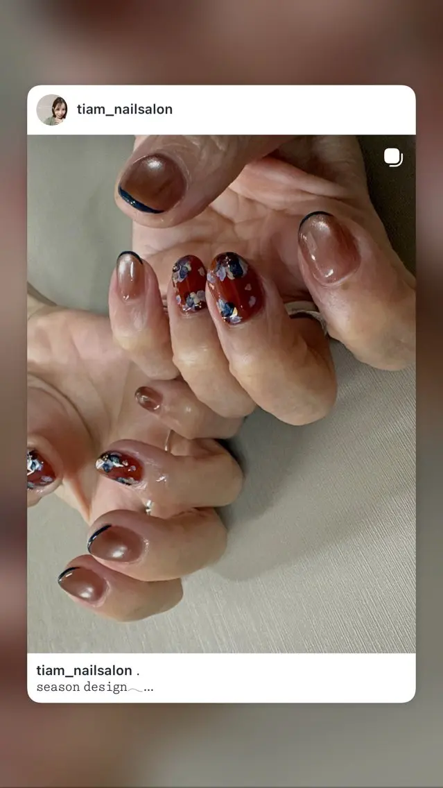 ネイル ハンドネイル 𝑡𝑖𝑎𝑚𓂃 きむらゆきののネイルデザイン