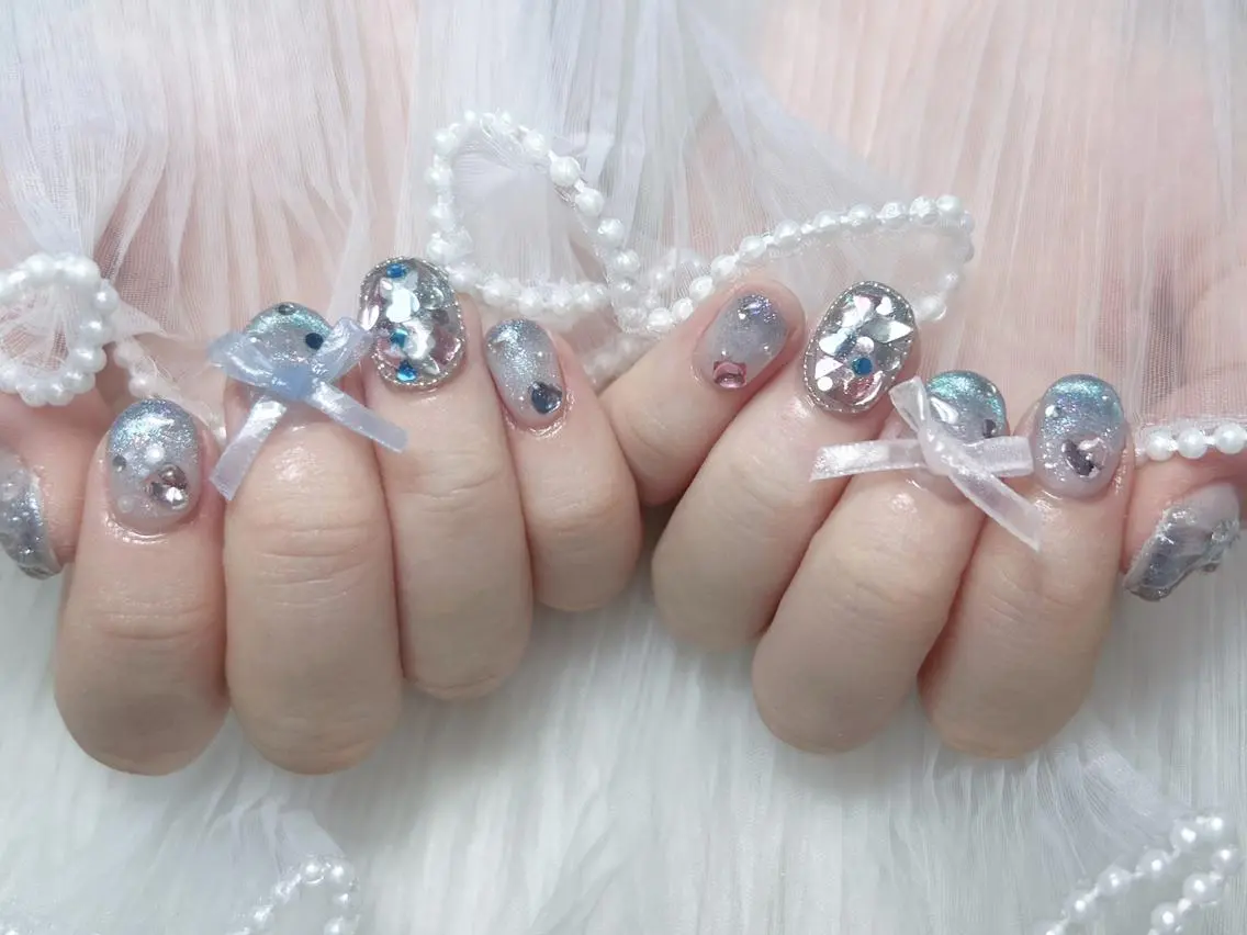 ネイル 🎀ゆうず 𝜗𝜚 ྀིのネイルデザイン
