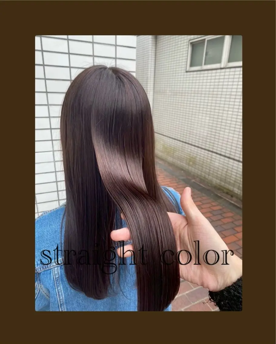 ロング カラー ベージュカラー 黒髪 ブリーチ ブルーカラー ブルーブラック 🥀髪質改善/ 透明感🥀ユイキのヘアスタイル