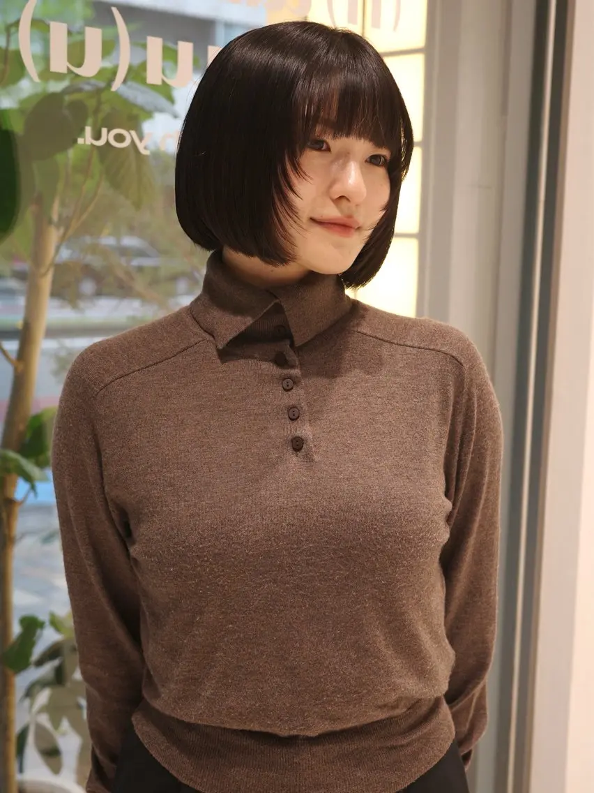 前髪縮毛矯正＋トリートメントの写真