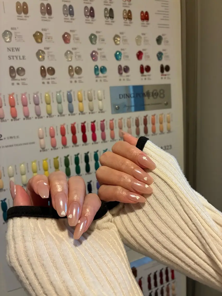 ネイル 韓国ネイル 持ち込み ニュアンスネイル ネイルチップ 冬ネイル ANA.CHUO 本川越店舗のネイルデザイン