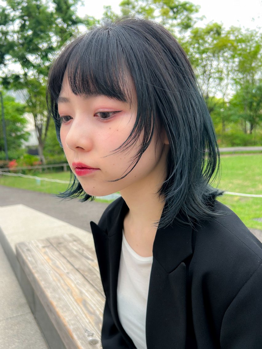 ミディアム カラー カット ヘアカラー トリートメント 顔周りレイヤー/ボブ 銀座✨中野まさひろのヘアスタイル