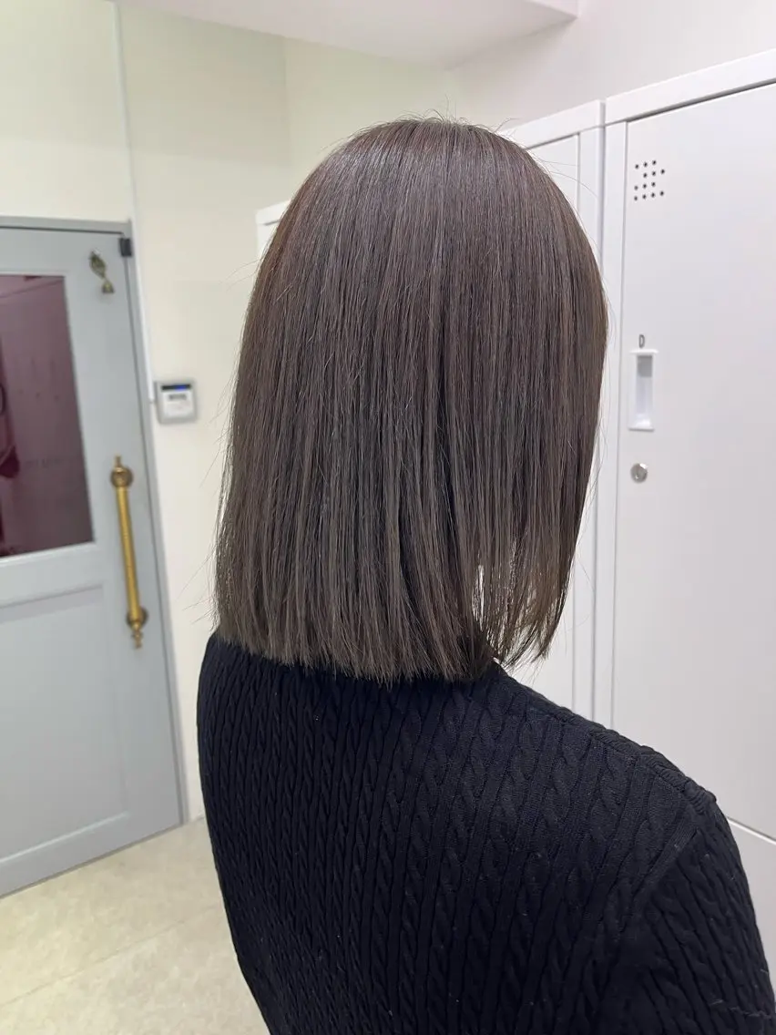 ミディアム カラー ベージュカラー オリーブベージュ ヘアカラー トリートメント 🫧ぷる艶カラー🫧 Yuubi🦩のヘアスタイル