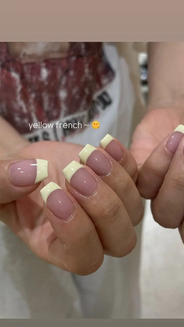 ネイル ピンク 黄色 ハンドネイル you (ユウ)のネイルデザイン