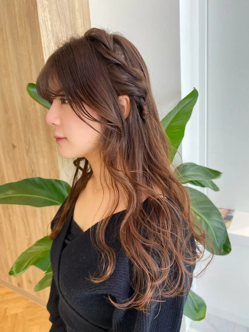 ロング ヘアセット 都筑 莉佳子のヘアスタイル