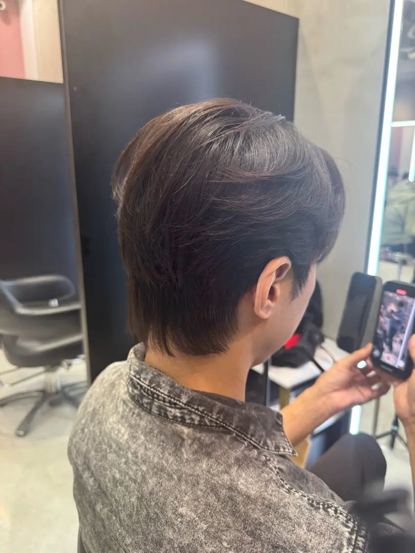 メンズ カット 韓国式ダウンパーマ 🇰🇷櫻井健のヘアスタイル