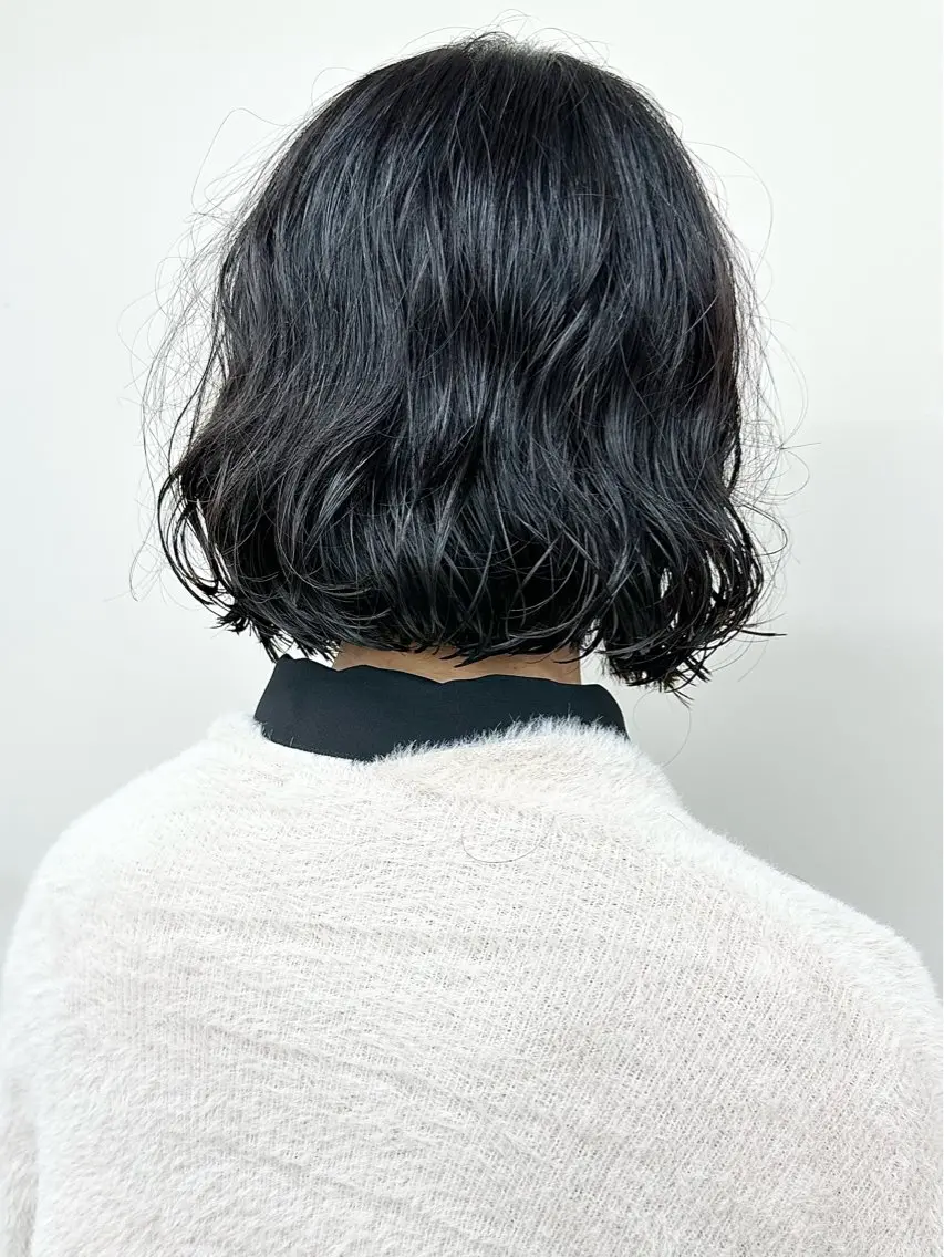 ミディアム パーマ カット パーマ ボブ/ゆるふわ ボブパーマ/とういのヘアスタイル