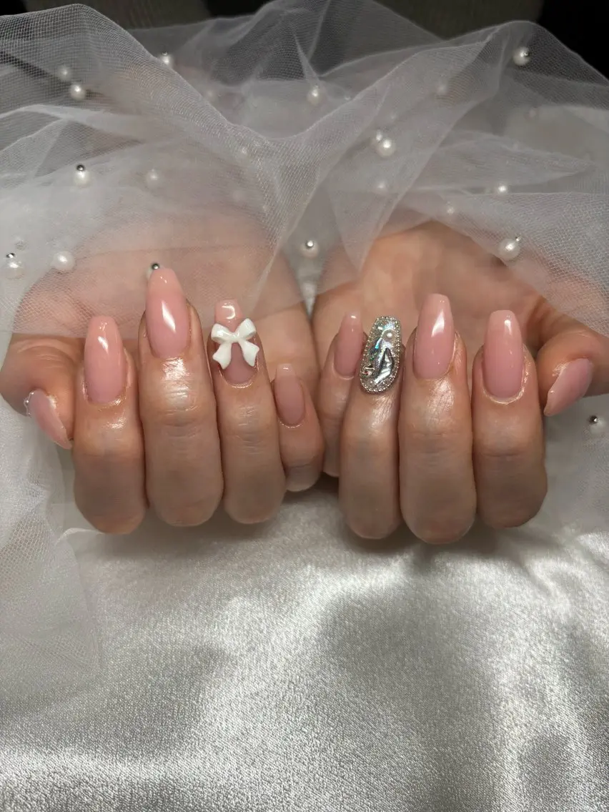 ネイル リボン 門真市ネイルサロン♡ KUMI.HANAのネイルデザイン