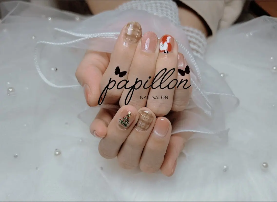 ネイル 冬ネイル クリスマス NAILSALON papillonのネイルデザイン