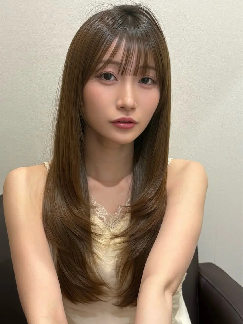 ロング カット ヘアカラー トリートメント HIKARU店長/ ✨️髪質改善のヘアスタイル