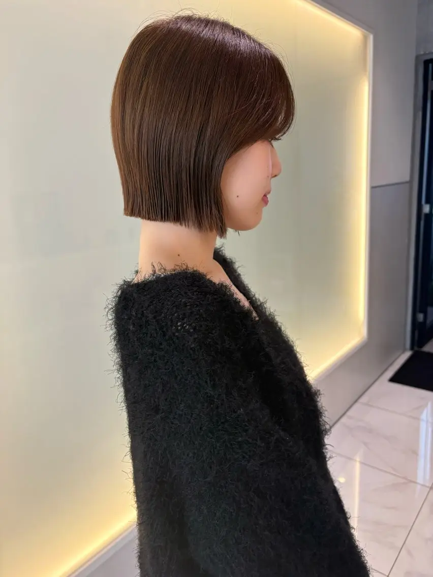 ショート ボブ カット ヘアカラー nanami /透明感カラー/ボブのヘアスタイル