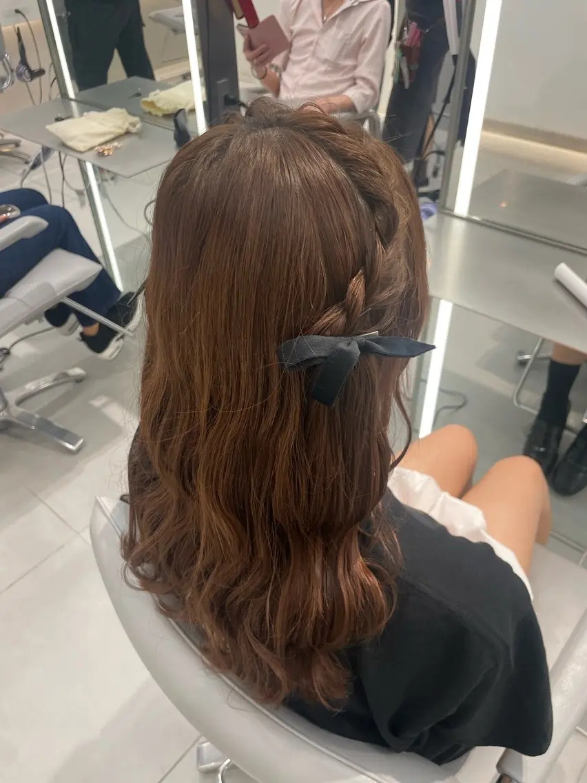ヘアアレンジ 結婚式・ブライダル ヘアセット ヘアセット🎀耳つぼ 👂💎MONAMIのヘアスタイル