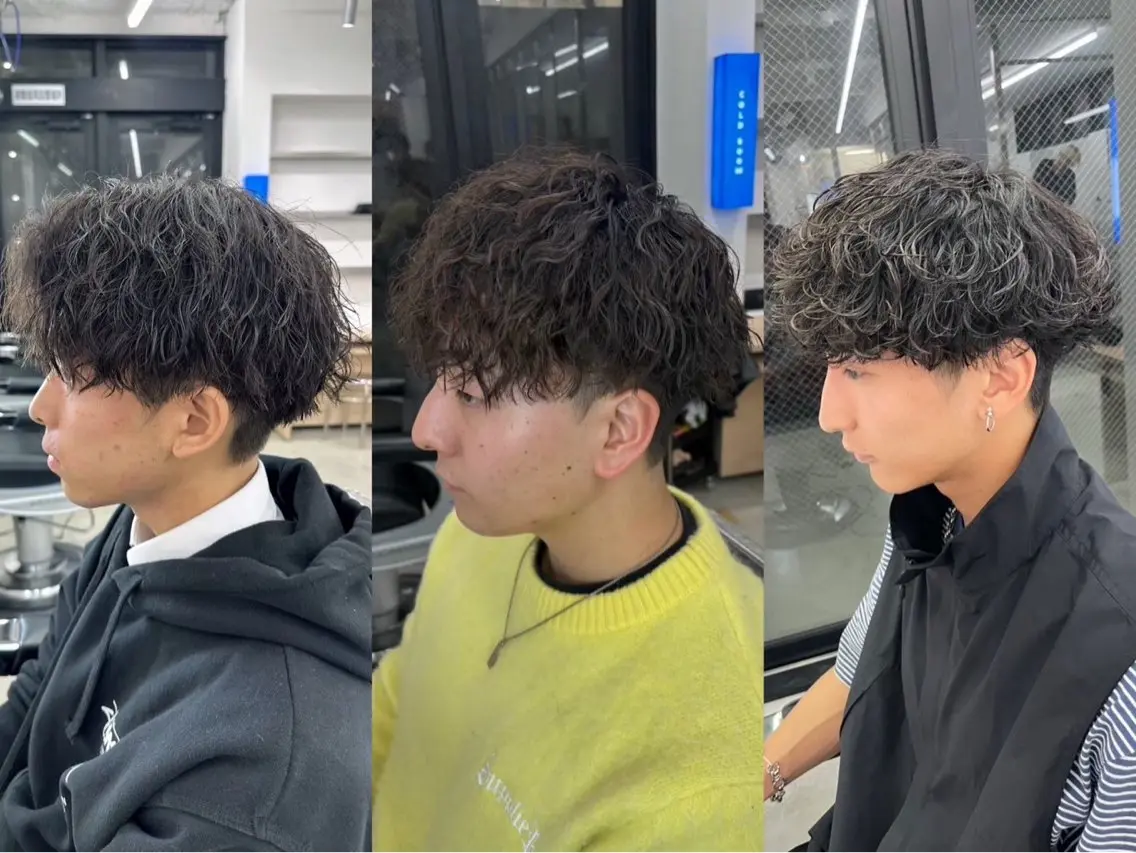 パーマ メンズ マッシュ メンズパーマ メンズショート スパイキーショート 波巻きパーマ 土岐/メンズ専門 パーマ特化美容師🌀のヘアスタイル