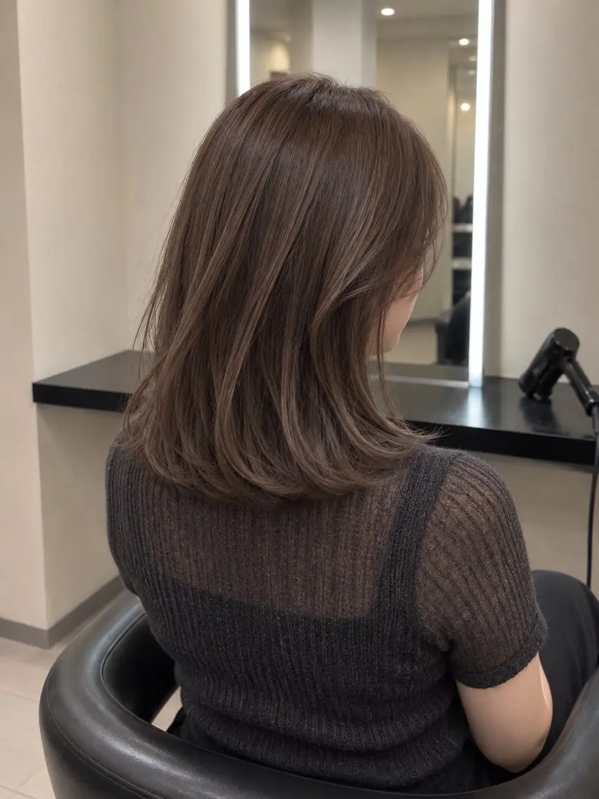 ミディアム カラー ブラウンカラー トリートメント 🌈ウルトワ水素 髪質改善naru🌈のヘアスタイル