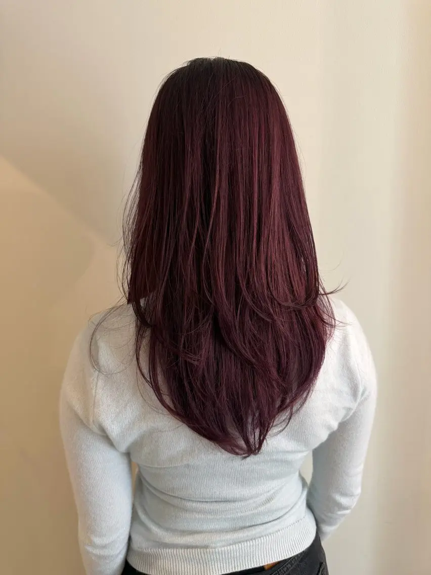 ロング カラー カット ヘアカラー トリートメント 渋谷 留菜のヘアスタイル