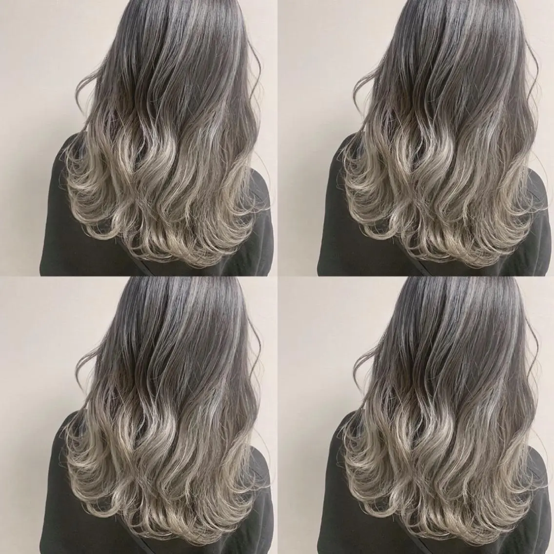 ミディアム ヘアアレンジ ハイライト 韓国風ヘア 松井那津子 /ハイライトブリーチのヘアスタイル