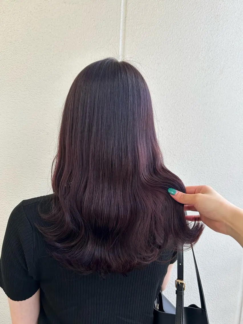 ロング カラー カシス ラベンダーカラー 《暖色/韓国hair 》🇰🇷桑原ユキネのヘアスタイル